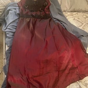 Indian Maroon color ethnic wear gown for girl 6 year old